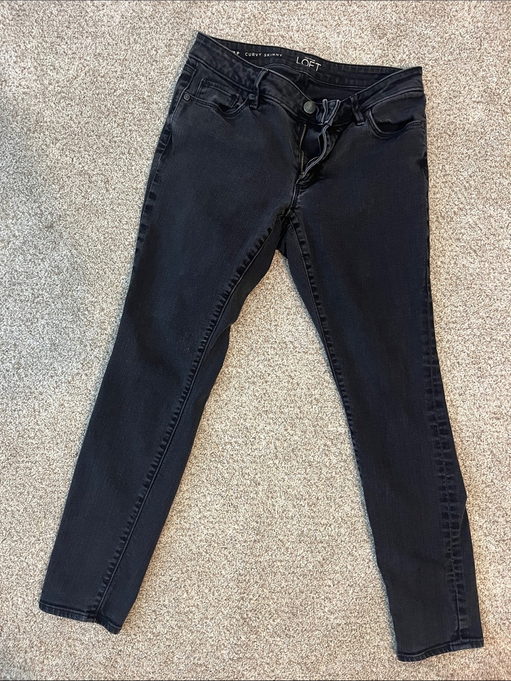 LOFT Black Curvy Skinny Jeans 28/6P